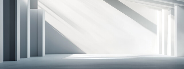 Obraz premium Modern minimalist abstract architectural background ideal for car advertisements, showcasing sleek lines and contemporary design elements that enhance automotive aesthetics and branding.