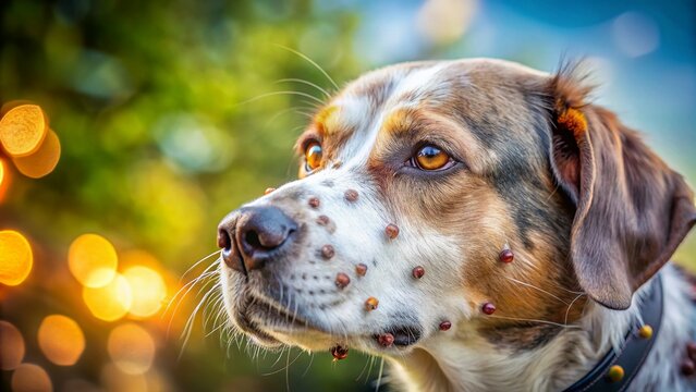 Close-up Images of Botfly Infestation in Dogs Showing Symptoms and Treatment Options for Pet Owners