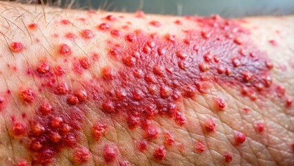 Close-up of Petechiae on Skin Surface Highlighting Vascular Conditions and Health Implications