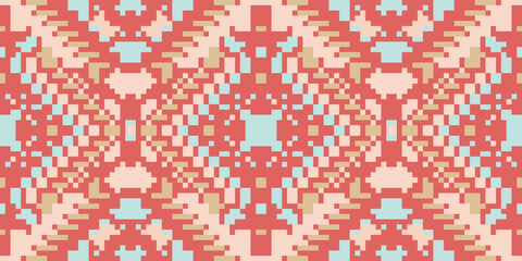 Motif Embroidery Geometric Patterns Examplesfolk Embroidery, Aztec Geometric Ornament Print. Design for Carpet, Wallpaper, Clothing, Wrapping, Fabric