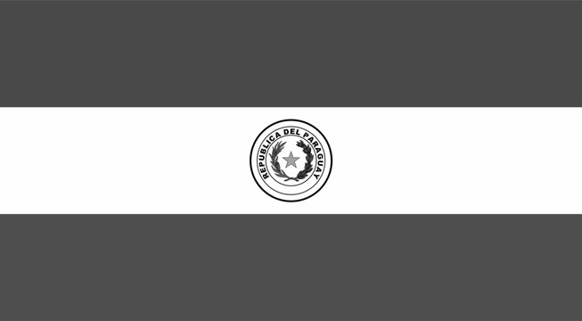 Paraguay flag original black and white