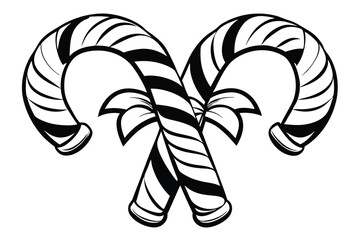 Christmas Candy canes vector illustration on white background.