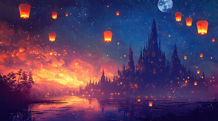Obraz premium Vector fantasy background