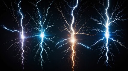 Obraz premium lightning in the night sky