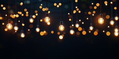 Elegant Playful Lights on Dark Background