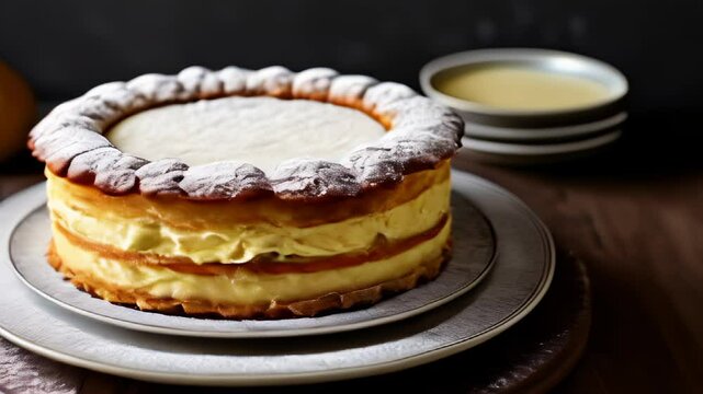  Deliciously layered dessert ready to be savored