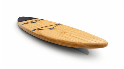 Paddleboard for standing and paddling on calm waters isolated on white background