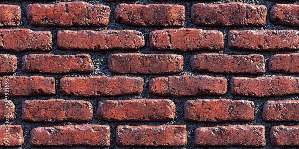 Leinwandbilder a weathered brick wall with a repeating pattern, showcasing the natural imperfections and variations