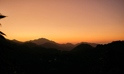 Obraz premium Sunset landscape view from Minca, Sierra nevada mountains