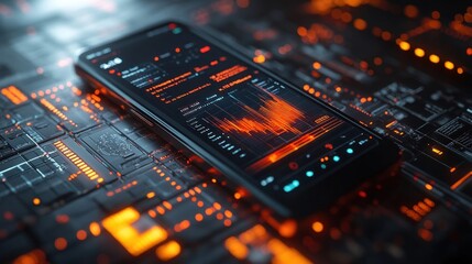 Professional Smartphone with Social Media Interface Display