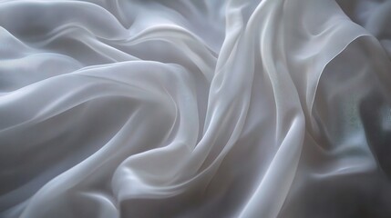 Obraz premium Soft White Fabric Drapery Texture for Background
