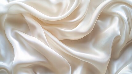 Obraz premium Elegant White Satin Fabric Background