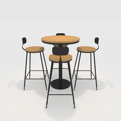 3d render armchair design element. Furniture Collection