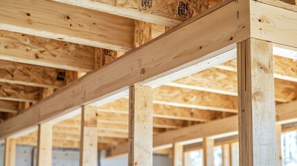 Wooden Beams and Ceiling in Cozy Rustic Interior Home Design
