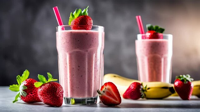  Refreshing strawberry banana smoothie perfect for a healthy snack