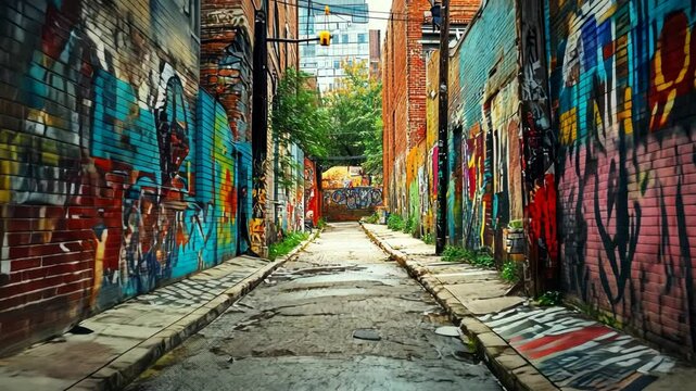 Vibrant Graffiti Alleyway