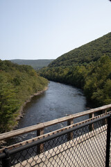 View of Lehigh River from train