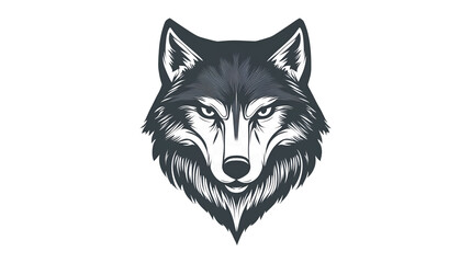 Naklejka premium Transparent HD PNG Logo of Wolf Head. Generative AI.