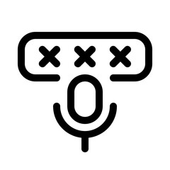 Obraz premium voice lock icon with line style, perfect for user interface projects