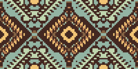 Antique Islamic Geometric Patterns Drawingfolk Embroidery, Aztec Geometric Ornament Print. Design for Carpet, Wallpaper, Clothing, Wrapping, Fabric