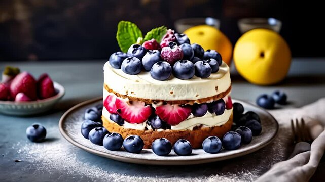  Deliciously fruity dessert ready to be savored