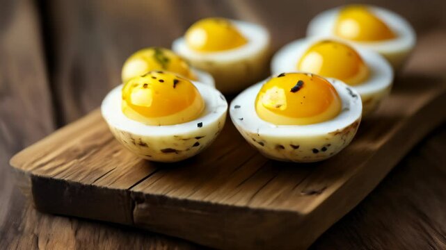  Deliciously deviled eggs ready to be savored