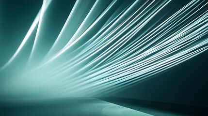 Complex light spirals over the stage deep blue and green