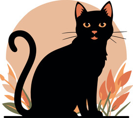 cat silhouette vector illustration