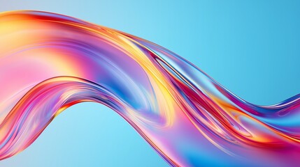 Fototapeta premium Liquid matte abstract wave. 3d rendering illustratiuon.