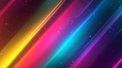Obraz premium A colorful abstract background with diagonal lines of neon light.