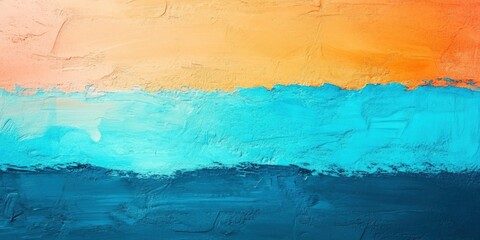 colorful vibrant aged wall with striped turquoise, pastel orange and royal blue color design