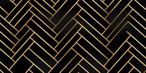 A black and gold patterned background with gold stripes