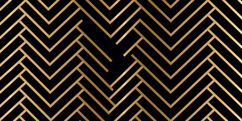 A black and gold patterned background with gold stripes