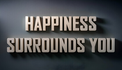 Happiness surrounds you word