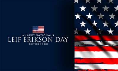 Happy Leif Erikson Day, social media post, posters, greeting cards. vektor background .