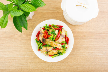 Chinese food spicy white fish fillet
