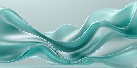 Obraz premium Liquid matte abstract wave. 3d rendering illustratiuon.