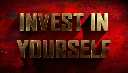 Invest in yourself word
