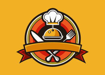 Modèle de conception d’aliments artisanaux locaux. Affiche locale pour le restaurant, la cuisine et l’alimentation, café. Affiche abstraite de cru avec la fourchette. Illustration de vecteur.