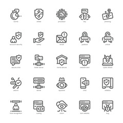 Internet Protection icon pack for your website, mobile, presentation, and logo design. Internet Protection icon outline design. Vector graphics illustration and editable stroke.