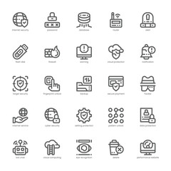 Internet Protection icon pack for your website, mobile, presentation, and logo design. Internet Protection icon outline design. Vector graphics illustration and editable stroke.