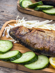 Grilled Fish with Fresh Vegetables