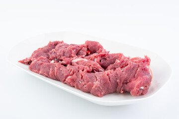 A plate of fresh beef brisket