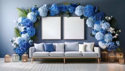Visual Harmony, Minimalist Design with Floral Elements