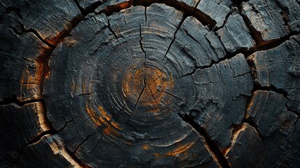 Fototapeta premium Tree Trunk Texture with Rings for Rustic Background Design