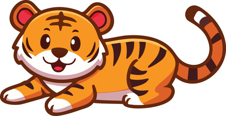 cute tiger illustration
