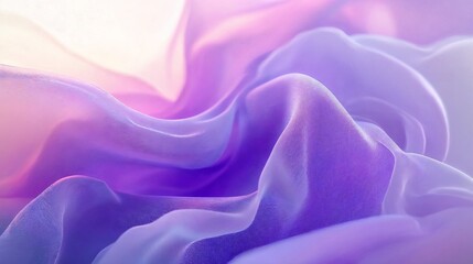 Obraz premium Flowing soft lavender fabric waves creating a dreamy and delicate texture