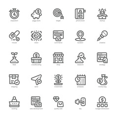 Business Startup icon pack for your website, mobile, presentation, and logo design. Business Startup icon outline design. Vector graphics illustration and editable stroke.