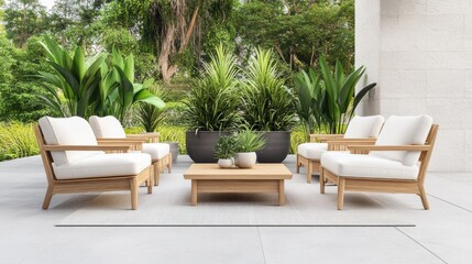 Obraz premium Modern Outdoor Living Space with Comfortable Seating