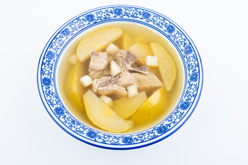 Delicious Chinese soup-Snow pear yam pork bone soup